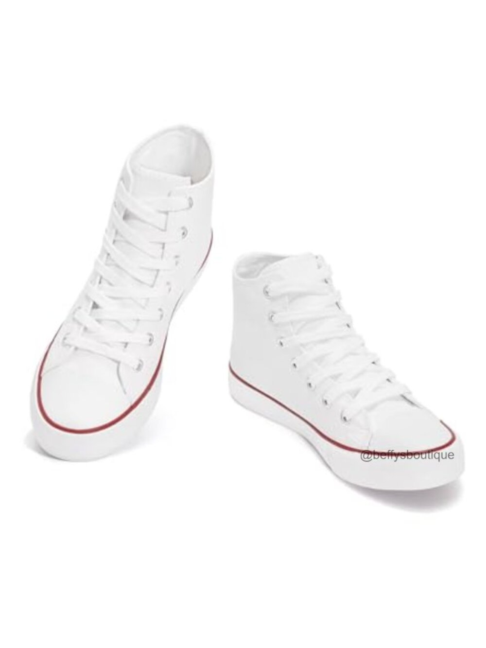 High Top Canvas Sneakers Lace Up Tennis Shoes Casual Walking